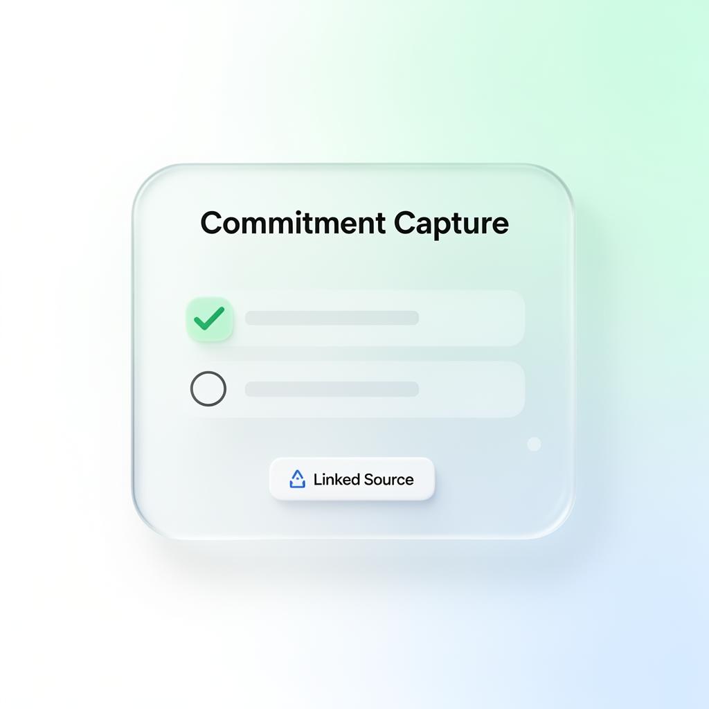 Commitment Capture console preview